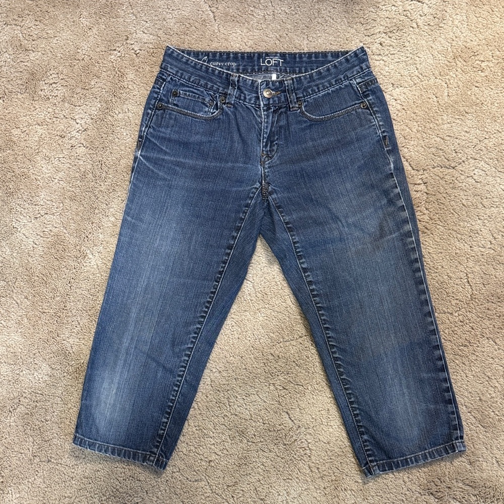 Loft, Curvy Crop Capri jeans